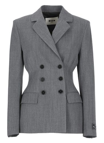 MSGM Wool Blend Blazer - MSGM - Modalova