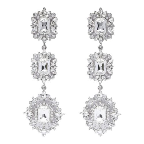 Crystal Tiered Earrings - self-portrait - Modalova