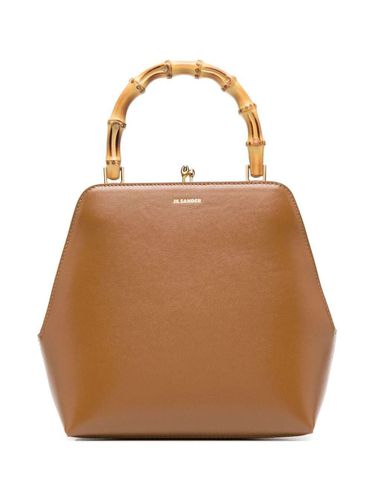 Goji Square Handbag With Bamboo Handle In Leather Woman - Jil Sander - Modalova