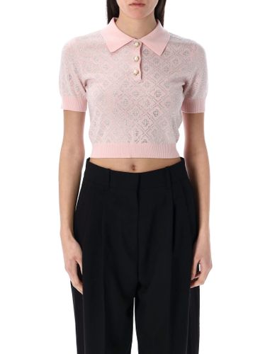 Crystal Monogram Knit Polo Shirt - Casablanca - Modalova