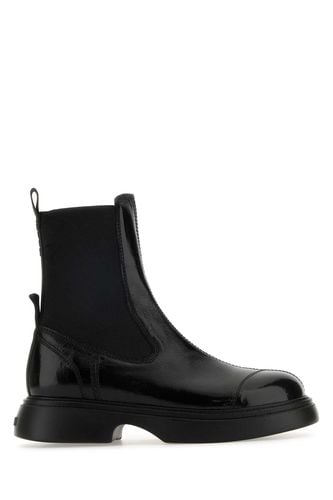 Black Synthetic Leather Chelsea Ankle Boots - Ganni - Modalova