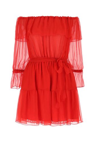 Gucci Red Chiffon Mini Dress - Gucci - Modalova