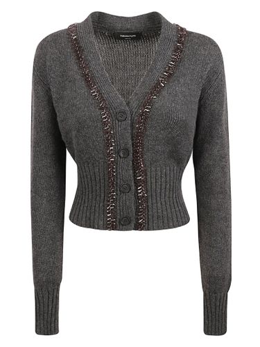 Embellished Cropped Cardigan - Fabiana Filippi - Modalova