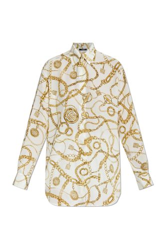 Balmain Silk Shirt With Print - Balmain - Modalova