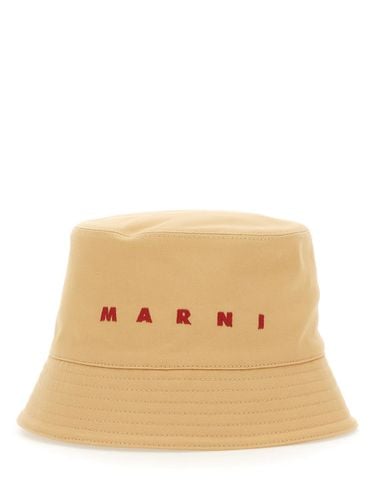 Marni Bucket Hat With Logo - Marni - Modalova