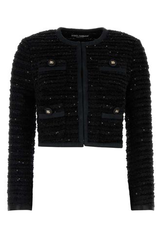 Dolce & Gabbana Black Tweed Blazer - Dolce & Gabbana - Modalova