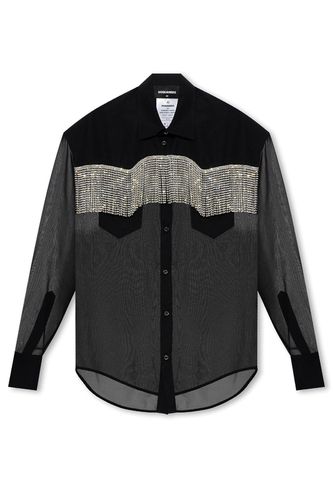 Fringed Long-sleeved Shirt - Dsquared2 - Modalova