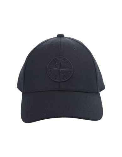 Navy Flannel Baseball Hat - Stone Island - Modalova