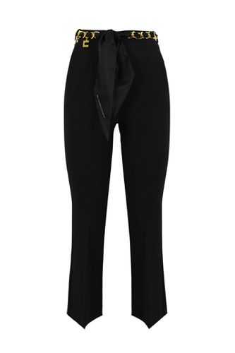 Crepe Trousers With Scarf Belt - Elisabetta Franchi - Modalova