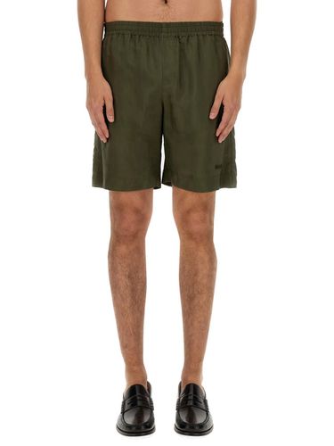 MSGM Cupro Bermuda Shorts - MSGM - Modalova