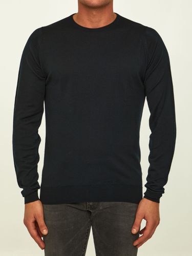 John Smedley Black Merino Jumper - John Smedley - Modalova