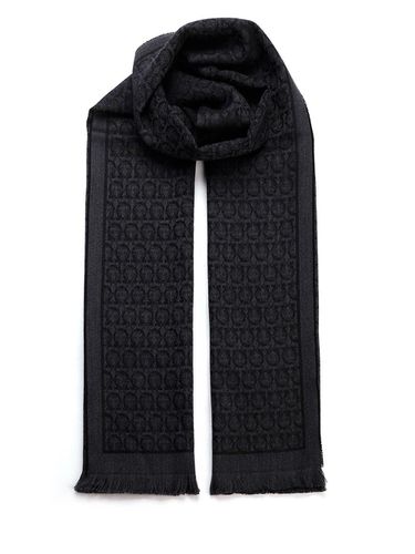 All-over Patterned Fringed Edge Scarf - Ferragamo - Modalova