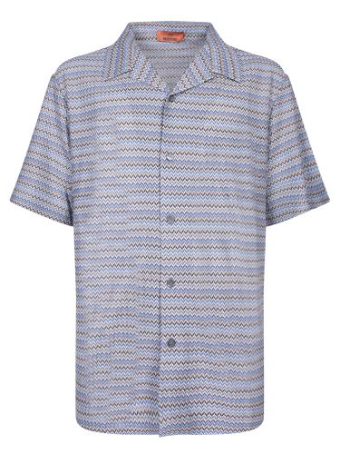 Missoni Blue And Beige Zigzag Shirt - Missoni - Modalova