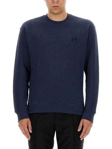 Sweatshirt With Fox Patch - Maison Kitsuné - Modalova
