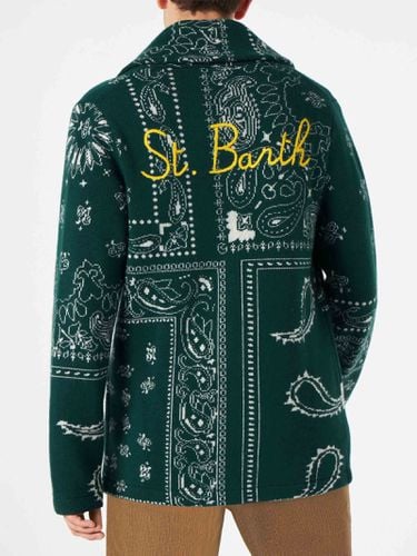 Man Knit Jacket With Bandanna Print - MC2 Saint Barth - Modalova