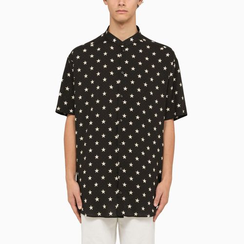 Balmain Black Shirt With Stars - Balmain - Modalova