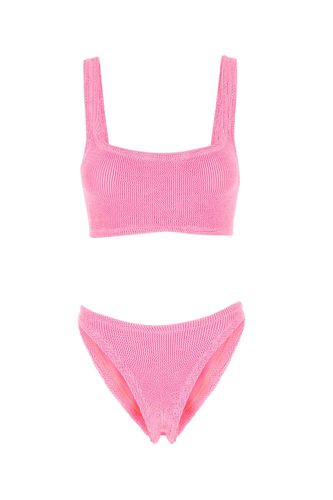 Fluo Pink Stretch Nylon Bikini - Hunza G - Modalova