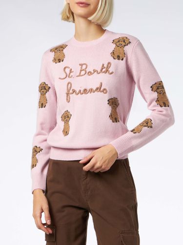 Woman Crewneck Sweater With St. Barth Friend Embroidery - MC2 Saint Barth - Modalova