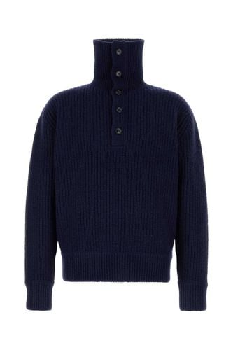 Navy Blue Wool Mudra Sweater - Dries Van Noten - Modalova