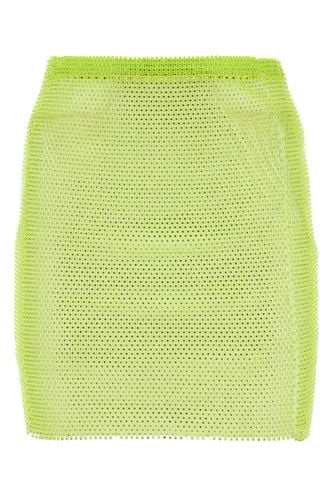 Acid Green Mesh Mini Skirt - Santa Brands - Modalova