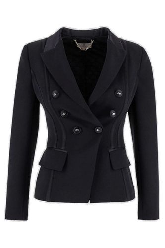 Satin Detailed Jacket - Elisabetta Franchi - Modalova