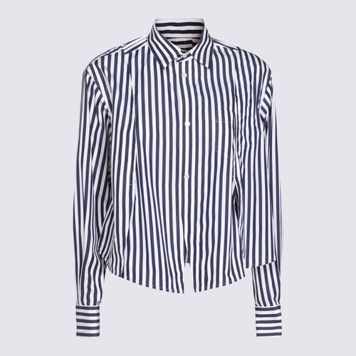 Sacai White And Navy Cotton Shirt - Sacai - Modalova