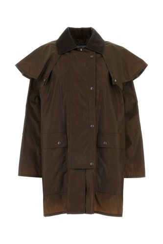 Prada Brown Nylon Raincoat - Prada - Modalova