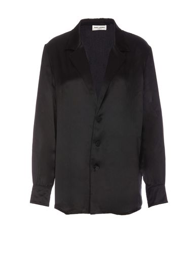 Silk Satin Crepe Shirt Style Pijama Shirt - Saint Laurent - Modalova