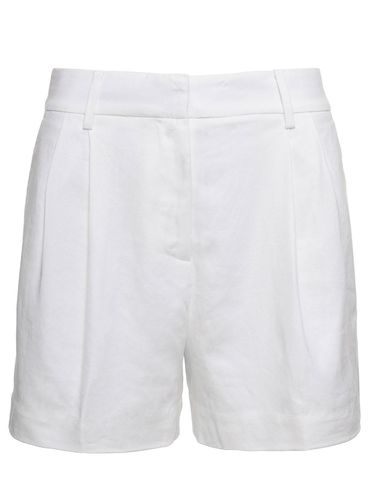 Bermuda Shorts With Concealed Fastening In Linen Blend - MICHAEL Michael Kors - Modalova