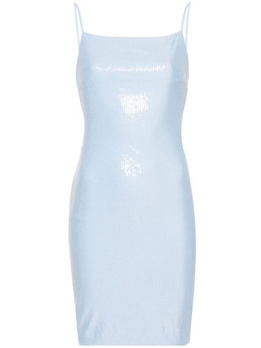 Mini Light Blue Dress With Sequins In Stretch Fabric Woman - Rotate by Birger Christensen - Modalova