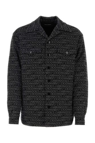 Embroidered Jacquard Padded Shirt - Dolce & Gabbana - Modalova