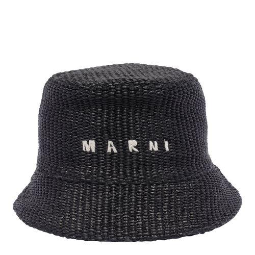 Marni Logo Rafia Bucket Hat - Marni - Modalova