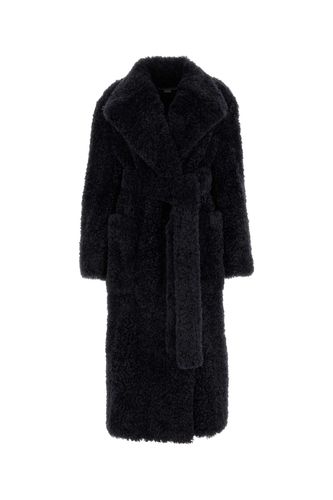 Midnight Blue Teddy Fabric Coat - Stella McCartney - Modalova