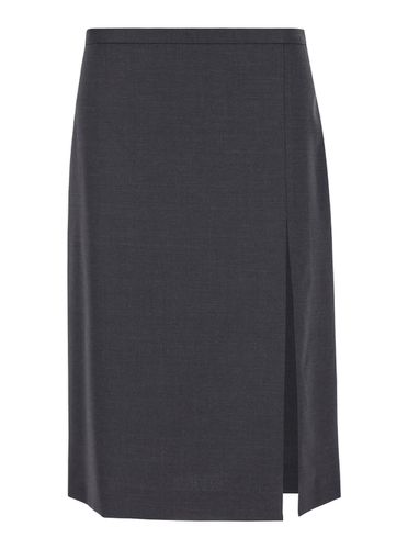 Pencil Skirt With Slit In Wool Blend Woman - Philosophy di Lorenzo Serafini - Modalova