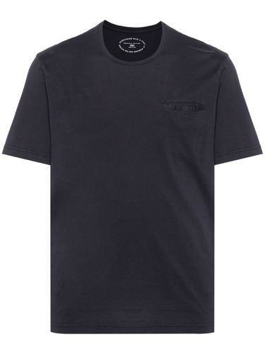 Fedeli Navy Blue Cotton T-shirt - Fedeli - Modalova