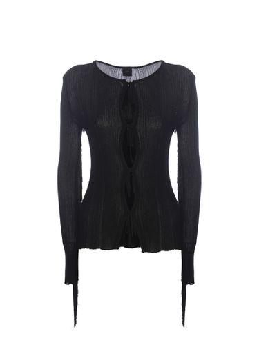 Light Cardigan With Back Fringes - Pinko - Modalova