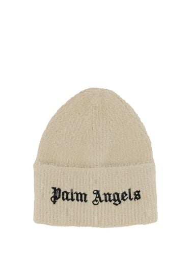 Palm Angels Beanie Hat With Logo - Palm Angels - Modalova