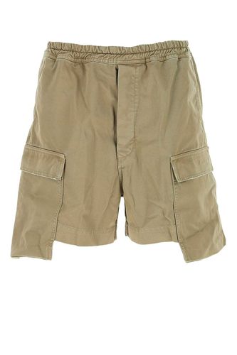 Army Green Cotton Scanlon Bermuda Shorts - 14 Bros - Modalova