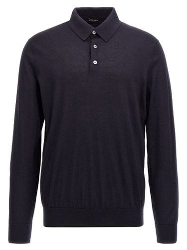 Zegna Silk Cashmere Polo Shirt - Zegna - Modalova