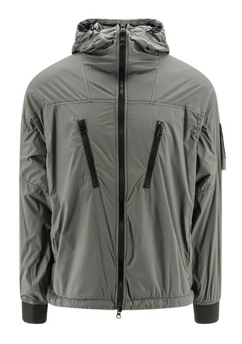 Hooded Jacket With Logo Patch In Stretch Polyamide - Stone Island - Modalova