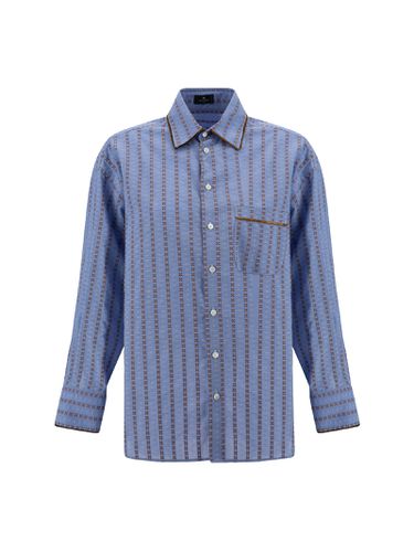 Etro Light Blue Jacquard Shirt - Etro - Modalova