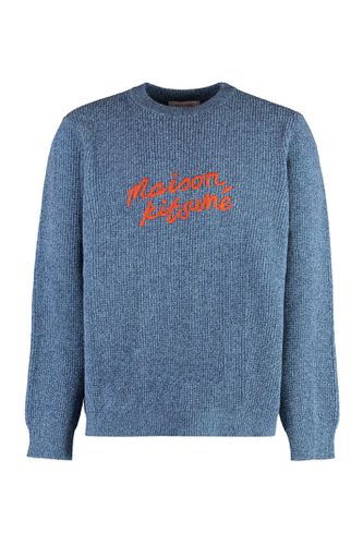 Crew-neck Wool Sweater - Maison Kitsuné - Modalova