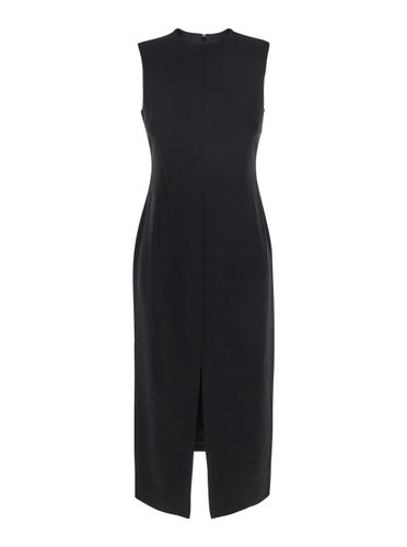 Sleeveless Dress With Round Neck And Front Single Slit In Tech Fabric Woman - Theory - Modalova