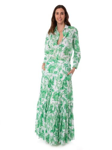 Woman Cotton Long Skirt With Jungle Print - MC2 Saint Barth - Modalova