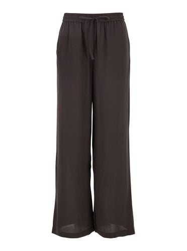 Pants With Elastic Drawstring Waist In Silk Woman - Parosh - Modalova