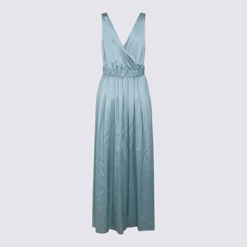 Light Blue Silk Bellaria Long Dress - Crida Milano - Modalova