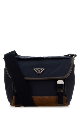 Two-tone Nylon And Leather Crossbody Bag - Prada - Modalova