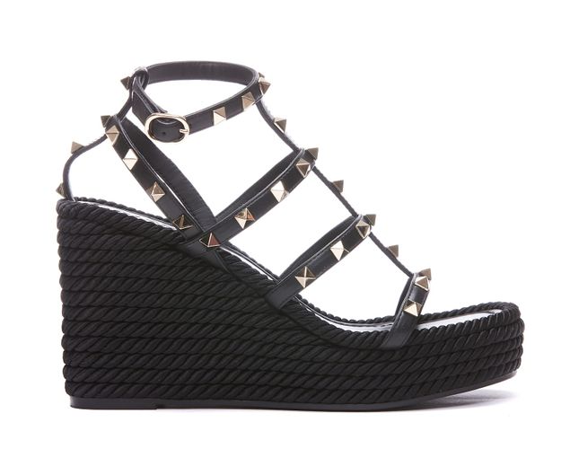 Wedge Espadrillas Rockstud Torchon T. 25/95 - Valentino Garavani - Modalova