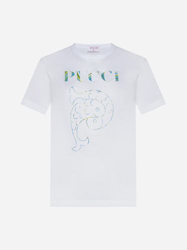 Pucci Logo Cotton T-shirt - Pucci - Modalova