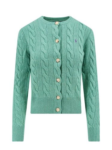 Pony Embroidered Cable-knitted Cardigan - Polo Ralph Lauren - Modalova